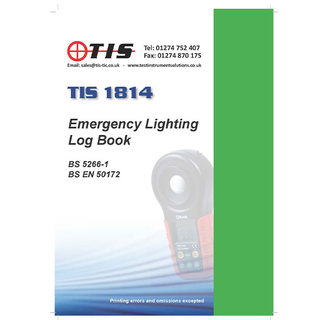 TIS 1814 Emergency Lighting Log Book