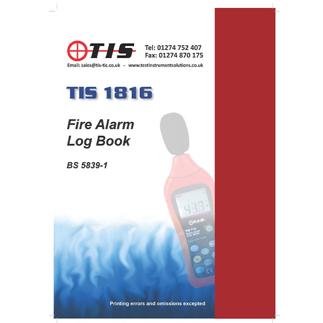 TIS 1816 Fire Alarm Log Book