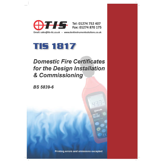 TIS 1817 Fire Alarm Certificate Book