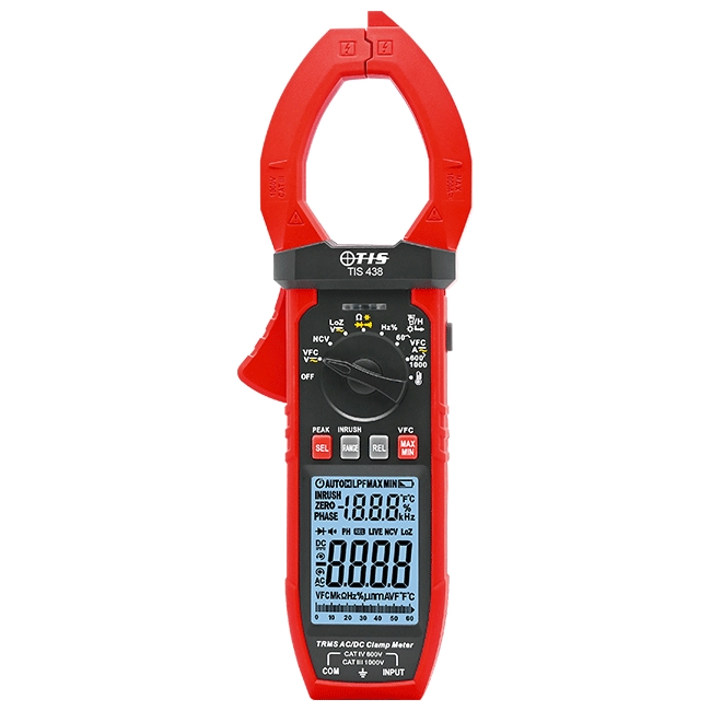 TIS 438 1000Amp AC/DC TRMS Auto-Ranging Digital Clampmeter