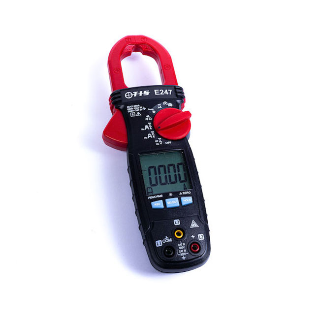 TIS E247 Elite TRMS AC/DC Digital Clampmeter with Amp Tip Jaws